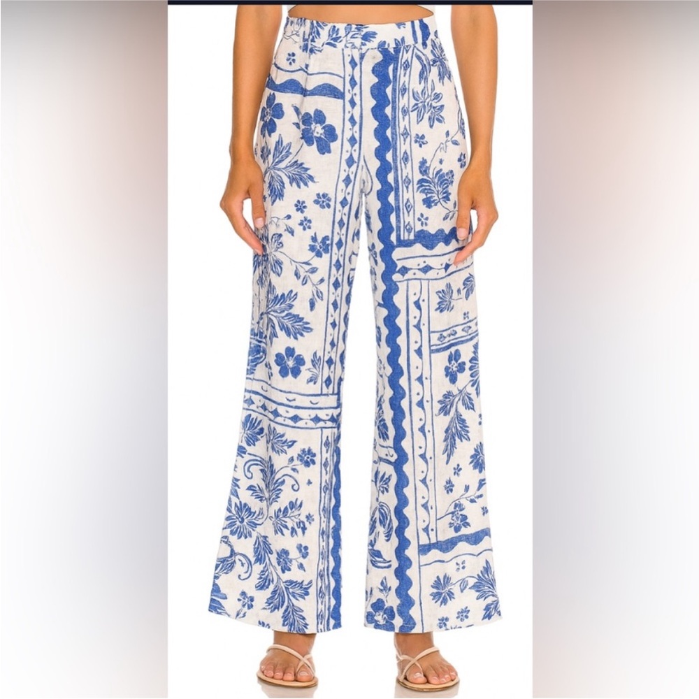 Joie Linen Patterned Pants